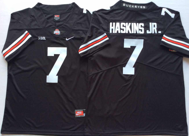 Men's Ohio State Buckeyes Dwayne Haskins #7 Black Jersey